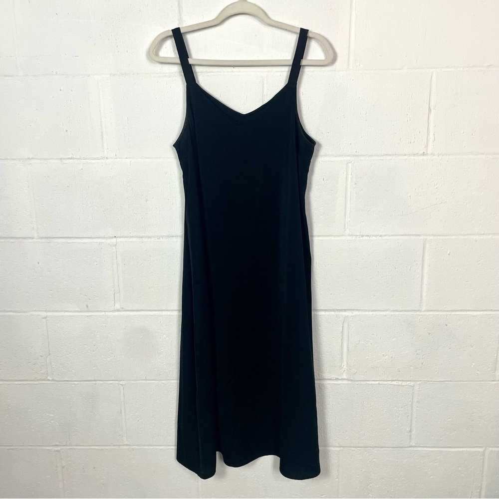 Who What Wear Y2K Black Midi Slip Dress Layers Whimsigoth Dark Fairy Emo Edgy M